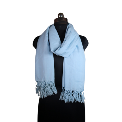 Cotton Stole Plain in Blue
